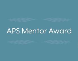 Concesión del Mentor Award de la APS a Miguel Moya
