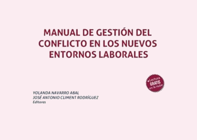 Publicación libro Manual de gestión del conflicto en los nuevos entornos laborales