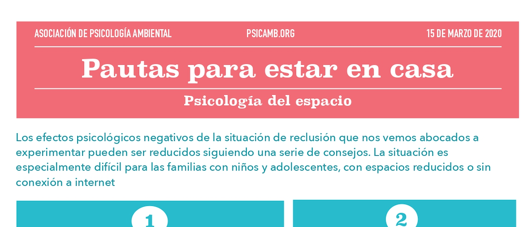 Pautas para estar en casa, por PSICAMB